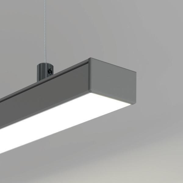 Edles LED Profil silber eloxiert für stilvolle Wand- und Deckenbeleuchtung